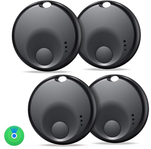 Focenat 4 Pack Air Tag Schlüsselfinder,Bluetooth Key Finder,Koffer Tracker,Smart Air Tracker Tag,Kompatibel mit Apple Wo ist? APP(iOS NUR,Android Nicht unterstützt),für Schlüssel,Gepäck,Koffer