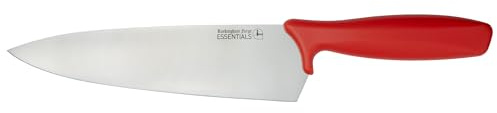 Rockingham Forge Essentials Red Handle Chef’s Knife 24cm for Raw Meat - Coloured Knives for Food Hygiene, Allergen and Intolerance Food Preparation - Colour Coded Stainless Steel Kitchen Knives
