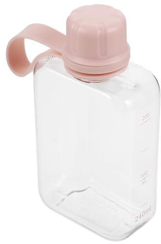 GANAZONO Flasque en Plastique Plate 240 ML Étanche et Portable pour Filles, Carafe d'eau Moderne pour L'école, Sport et Activités en Plein Air