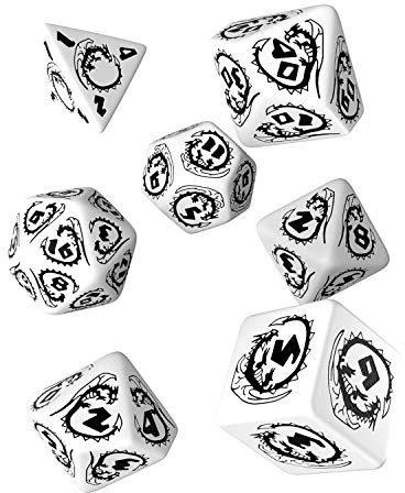Weiß-Schwarz Drache Würfel Set