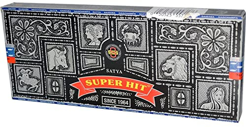 Sai Baba SUPERHIT100GM - Incienso Super Hit, Caja de 6/100 g, Color Negro