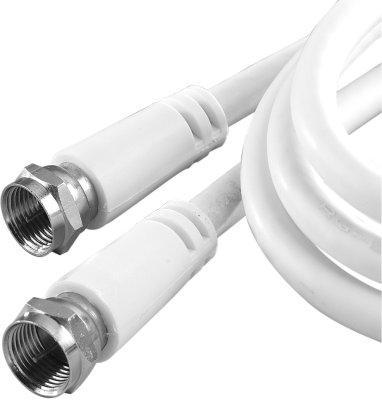 Vivanco SAT Anschlusskabel F-Stecker <-> F-Stecker, doppelt geschirmt, 1,5m, weiß
