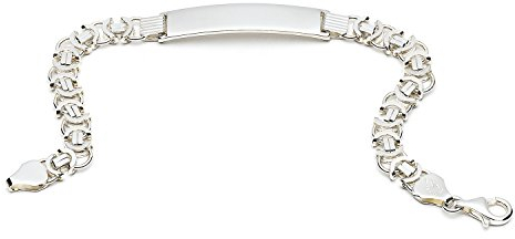 925 Silber Armband mit Gravurplatte 7mm 19cm ID-KAFL-70-19