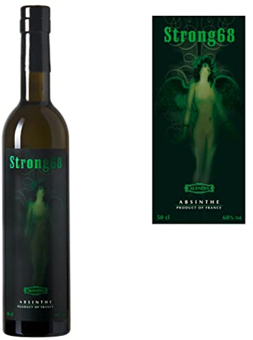 Absinth Strong68 von ALANDIA | Mit Wermut/Thujon | 68% | Ohne Farbstoff | Das Original | (1x 0,5 l)
