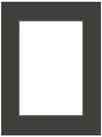 DEHA Design Passepartout Karton 60x80 cm für Bilder im Format 40x60 cm, Schwarz