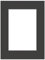 DEHA Design Passepartout Karton 60x80 cm für Bilder im Format 40x60 cm, Schwarz