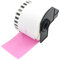 BETCKEY - 1 Rolle DK-22205 Endlosetiketten (Papier) Kompatibel mit Brother, 62mm x 30.48m, 1 Farbige Etiketten Rosa für Brother QL Etikettendrucker