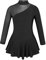iEFiEL Mädchen Ballettkleid Glitzer Eiskunstlauf Kleid Kinder Swing Schaukel Tanzkleid Ballettanzug Langarm Body Trikot Turnanzug Schwarz 140