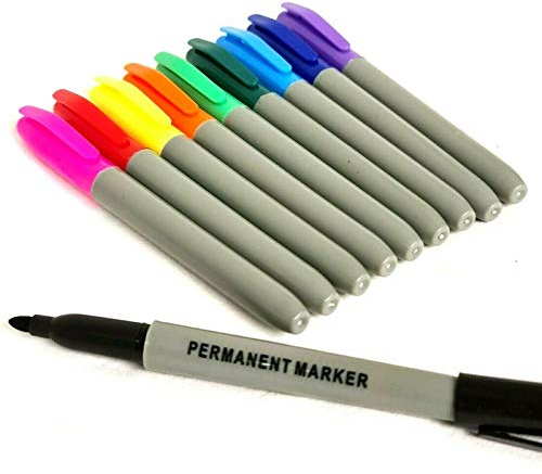 Home Supplies Direct 8 Pack of Permanent Marker Pens Multi Colour Assorted Set