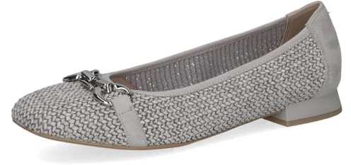 CAPRICE Damen Ballerinas mit Absatz, Grau (LT.Grey Comb), 38
