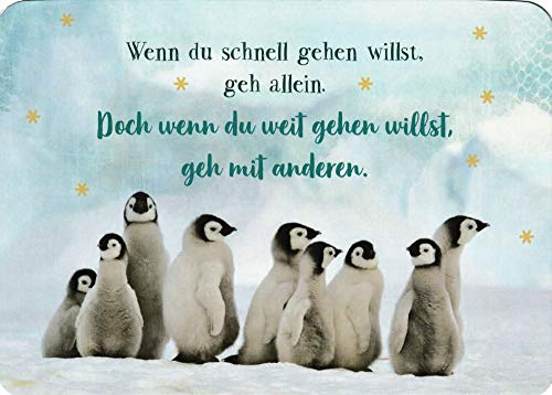 Postkarte Besinnliches Wenn du schnell gehen willst, geh allein. Doch wenn .