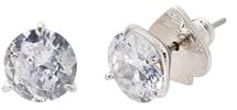 Kate Spade New York Trio Prong Studs, Clear/Silver