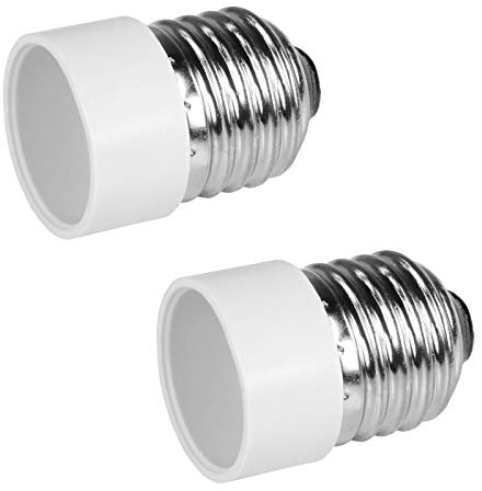 2x Lampensockel Adapter | E27 auf E14 | Lampenfassung Konverter Fassung Sockel Stecker Glühbirne Lampe LED | 2 Stück