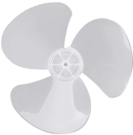 MSemis Reemplazo Paletas de Ventilador 16 Pulgadas - 5 Hojas de Plástico Transparentes - Accesorios para Ventilador de Pie Blanco - Talla Única