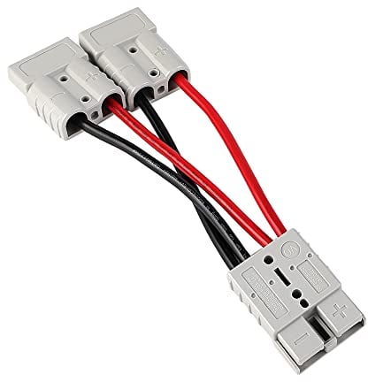 Offgridtec 20cm 9 AWG Adapterkabel für Parallelschaltung, Anderson-Stecker 50A an beiden Enden, Kompatibel mit FSP Falt-Solarmodulen & Solarkoffern, Verpolungssicher, Plug & Play