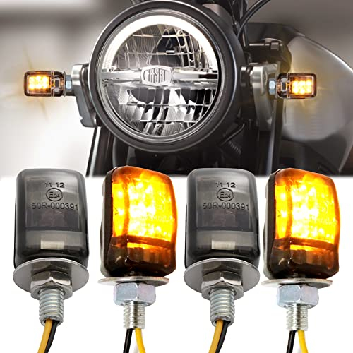 4pcs Motorrad Blinker Licht 12V 6LED Blinkerleuchten Motorrad Blinker Licht Wasserdicht E Geprüft Universal Scooter Quad Cruiser Off Road.