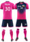 Maillot Football Personnalisé，Maillot de Foot Enfant Homme Manche courte FemmePersonnalisé, Personnalisé Nom, Numéro, Logo de l'équipe (Rose)
