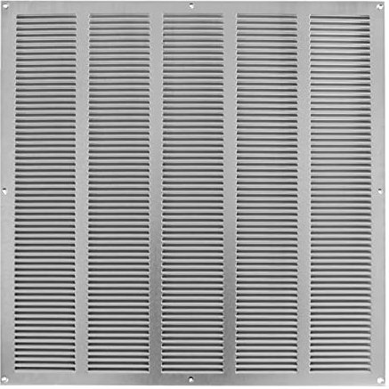 Prostko LTD Rejilla de ventilación de acero galvanizado plateado, 500 x 500 mm, con mosquitera, malla antiinsectos, moderna cubierta plana para conductos