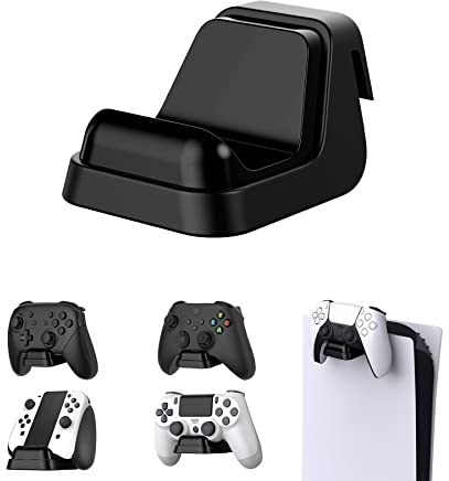 playvital Porta Joystick Cuffie per ps5 Console, Supporto Controller da Parete per Xbox Series S X, Stand da Muro per Nintendo Switch Pro Joypad, 1 Pezzo, Nero