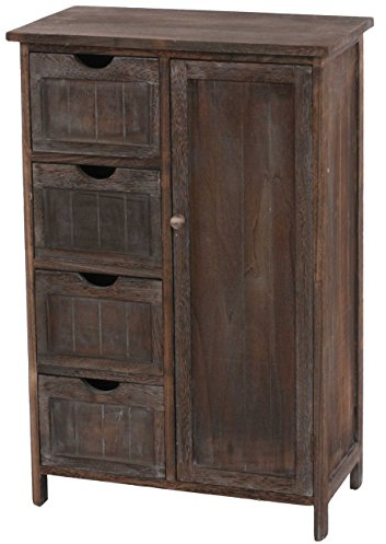 Mendler Kommode HWC-D12AM, Schrank Schubladenkommode, Shabby-Look Vintage 82x55x30cm - braun