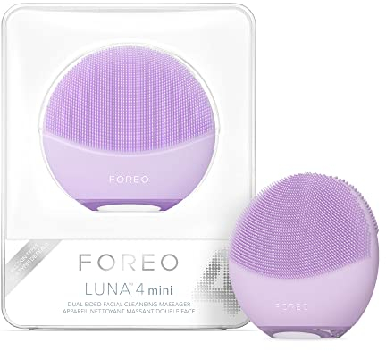 FOREO LUNA 4 mini Gesichtsreinigungsbürste & -Massage - Premium Hautpflege - Verbessert Aufnahme von Gesichtspflegeprodukten - Einfache Hautpflege-Tools - Für alle Hauttypen - Lavender