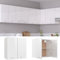 homiuse Hängeschrank Hochglanz-Weiß 60x31x60 cm Holz KüChenschrank HäNgeschrank KüChe KüChenunterschrank KüChenschräNke HäNgeschrank Bad Wandschrank Badschrank HäNgend Wandschrank HäNgend Regales