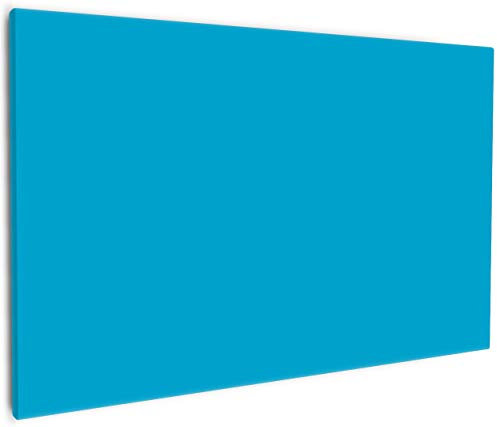 Wallario Leinwandbild Hellblau - Wandbild 60 x 90 cm: Kunstdruck | Brillante lichtechte Farben | hochauflösend | verzugsfrei