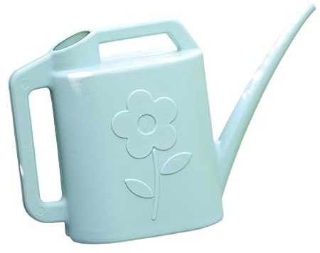 Gralara Annaffiatoio Piante da interno Annaffiatoio per fiori, con manico, Beccuccio lungo leggero ad alta capacità Annaffiatoio da 4 litri Moderno per, Verde chiaro