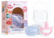 NatureBond Baby Schnuller Silikon Binky Neugeborenen Beißring Schnuller Hygieneabdeckung (Cotton Candy Pink And Macaron Lavender, 0-6 Month)