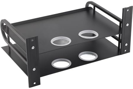 Nachukan an Der Wand Montiertes, Doppellagiges Schwebendes Regal Für TV-Box, DVD-Player, Kabelbox Und Router, Platzsparendes Wandregal Für Die Wohnzimmerdekoration