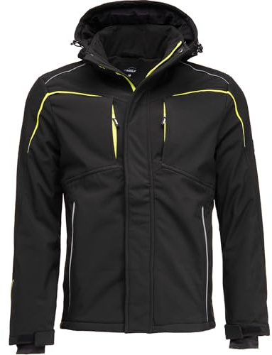BWOLF CLIFF Giacca Softshell Foderata Giubbotto Uomo Invernale Giacca da Lavoro Uomo Cappotto Invernale da Lavoro Antivento e Impermeabile