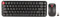 Typewriter Keyboard and Mouse Combo Set Colorful Wireless Mini Keyboard Retro Typewriter Keyboard 2.4G Optical Mouse Stable Transmission Battery-Powered Gaming Keyboard for PC(black)