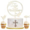 Kommunion Cake Topper,Taufe Holz Tortendeko,Kommunion Kuchenaufstecker,Kommunion Torten Topper,Cake Topper Taufe,Personalisierter Tortenstecker aus Umweltfreundlichem Holz,16cm Durchmesser