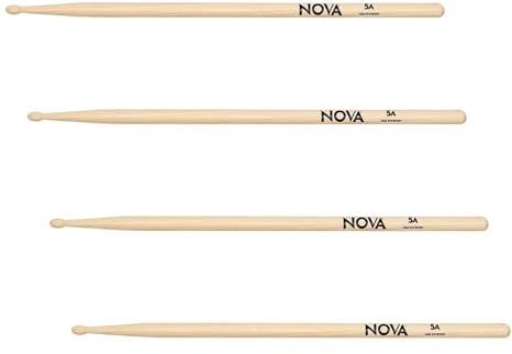 Vic FIrth - NOVA Drumsticks - 5A - Wood Tip (Pack of 4)