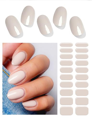 Wahrshei UV Gel Strips | Pink White 20pcs UV Gel Nagelfolie | Nagelfolie Selbstklebend | Gel Nail Stickers, Gellack Wraps für Nagel