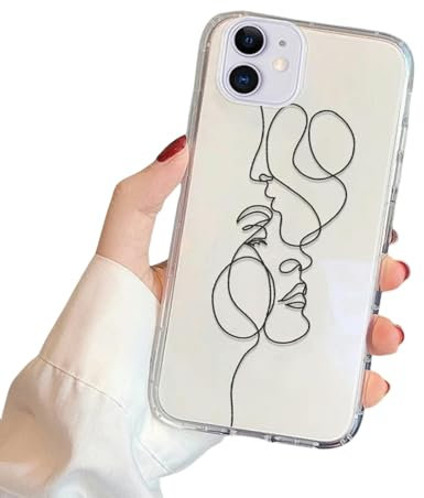 DEEYIN abstract art north face phone case Suitable for iPhone 15 Pro Max 11 13 14 Pro Max 13 12 Mini 7 8 Plus XR XS X abstract line phone case