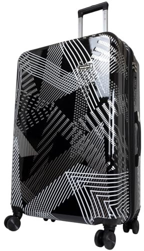 Trendyshop365 großer Reisekoffer Hartschale 76cm 104 Liter 4 Räder Zahlenschloss schwarz