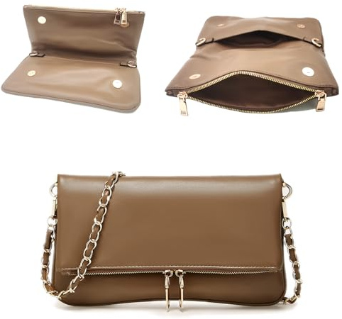 DEERWORD Damen Umhängetasche Taschen Frauen Elegant Tasche Italien Vintage PU-Leder 79101 1-teilig set