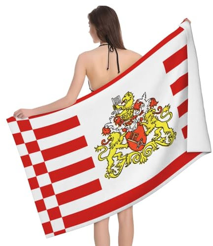 DngSer Flagge des Senats von Bremen vielseitig einsetzbar und Badetücher - perfekt für Dusche, Fitness, Strand, Reisen - ein Must-Have Accessoire für Badezimmer