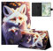 TEDTIKJT Custodia per Samsung Galaxy Tab S2 9.7 2015 SM-T810/T815 Custodia PU Pelle Flip Cover Supporto Protezione Funzione Animali Modelli Dipinti Tablet Custodia,Flower Fox
