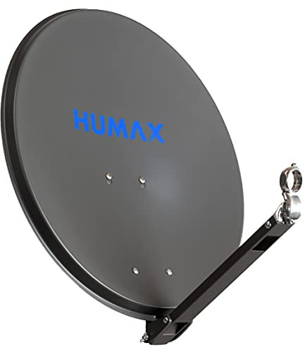 HUMAX Digital Professional 75 cm Satellitenspiegel, Sat Antenne mit Tragarm für LNBs, Satellitenschüssel aus Aluminium mit einem Durchmesser von 75 cm, anthrazit