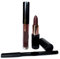 NBY by Panida Lippenstift, Lipgloss, Lipliner - Set 3 in 1 Set, Leicht Abwaschbar, Langhaltender Lippenstift für den perfekten Look (Dunkel Braun)