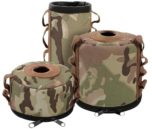 3 protectores de tanque de combustible de propano y butano, bolsa de almacenamiento ventilada portátil para cilindro de gas, cubierta de tanque de combustible de camping y accesorios