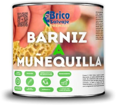 BICOSALVAJE PREMIUM Barniz a Muñequilla, Brillante, Goma Laca, Fácil Aplicación (750 ML)