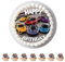 Anemowind 11 pcs Edible Cake Toppers-Supercar Birthday Cake Decorations, Rice Paper Cupcake Decos for Supercar Party, Kids Birthday Cake Decor