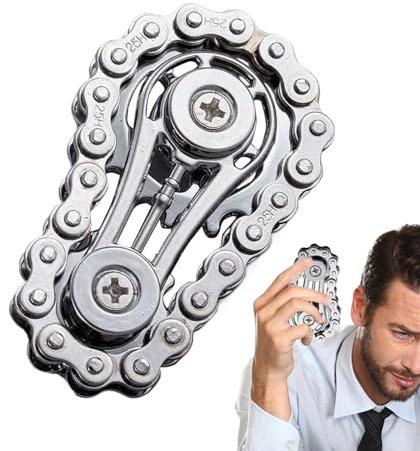 Chain Gear Spinner Fidget | Sprocket Hand Roller Fidget Chain Toys,Pocket Size Relieve Boredom Stress Reliever Items Cool Gadgets for Boys Adults Teens Boyfriend Men