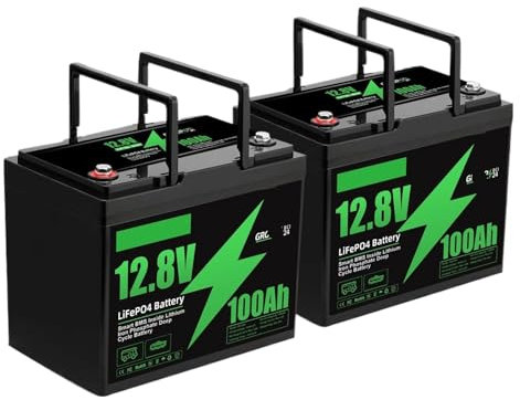 24V 36V 48V 100Ah 1280Wh Lithium Battery Lifepo4 Built-in Smart BMS Max Charge Current 50A - Compatible With DATOUBOSS(DT-100Ah 2PCS 24V)