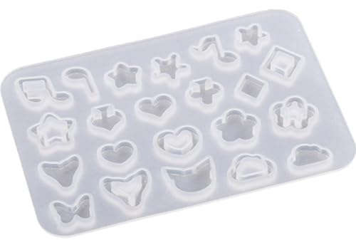 Silikonharz-Form für Shaker-Charms, Epoxid-Gussform mit mehreren Formen, 8,8 x 6,1 cm, Schmuckherstellungswerkzeug