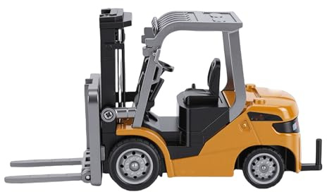 Cocoarm 1/64 RC Carrello Elevatore Giocattolo Veicolo da Costruzione Telecomandato a 8 Camion di Ingegneria in Lega di Zinco con Forca Mobile per i Giochi dei Bambini