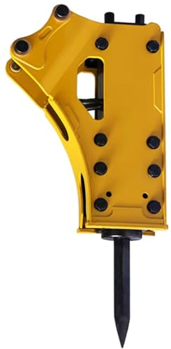 Martello demolitore idraulico Attacco per mini escavatore Heavy Duty Rock Concrete Demolition Jack Hammer Tool per Skid Steer Backhoe Digger Trincea Pavement Breaking Construction e lavori stradali